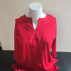 Lauren by Ralph Lauren Red Long Sleeve Top